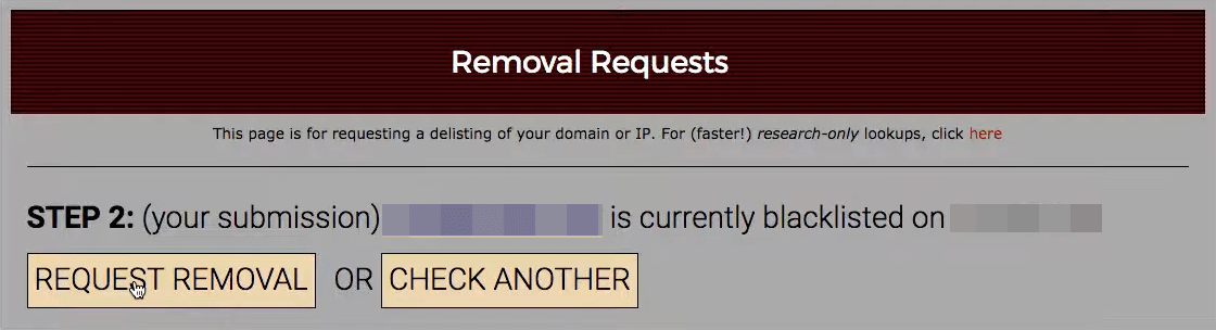 Domain and IP blacklist removal from invURI - step 2.