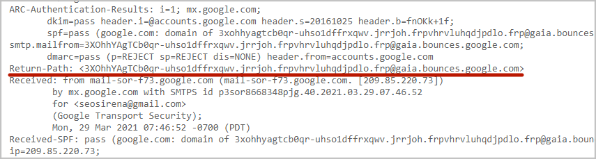 Mail FROM email address