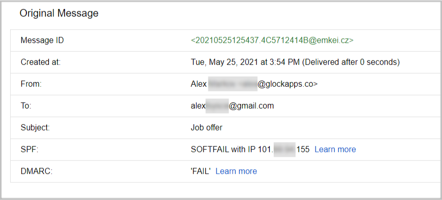 example of full email message header in gmail