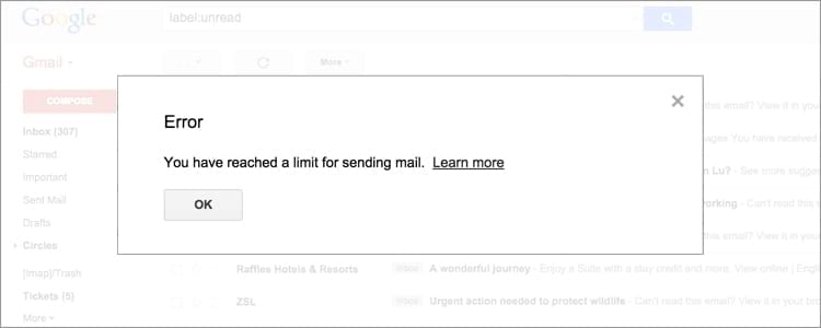 our system has detected that this message is 550-5.7.1 likely unsolicited mail