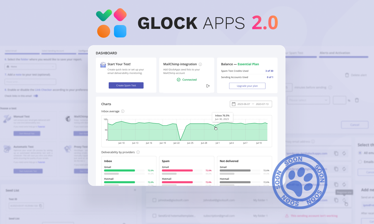 announce glockapps 2.0