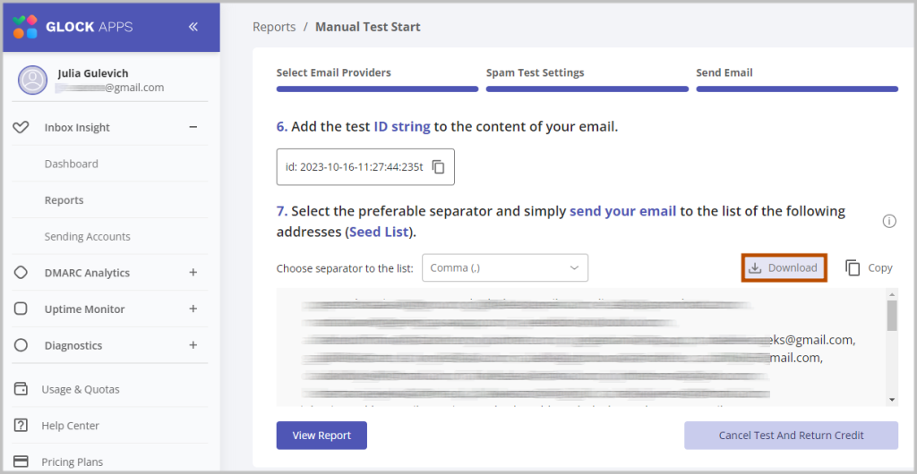 Test Inbox Deliverability and Spam Score of a GetResponse Email Campaign