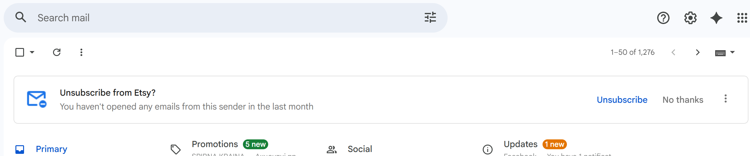 Gmail Unsubscribe Example