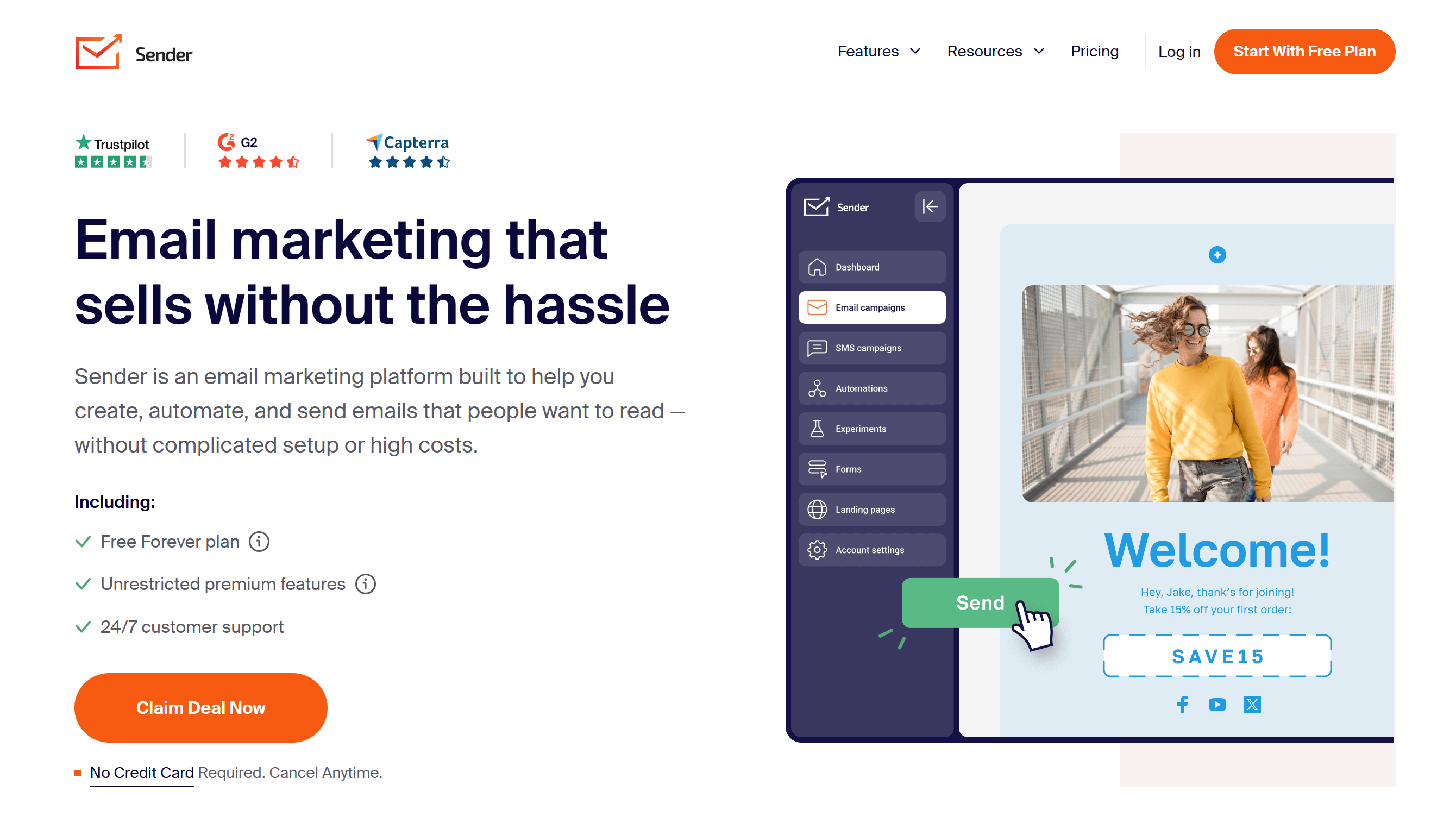 Sender email marketing platform