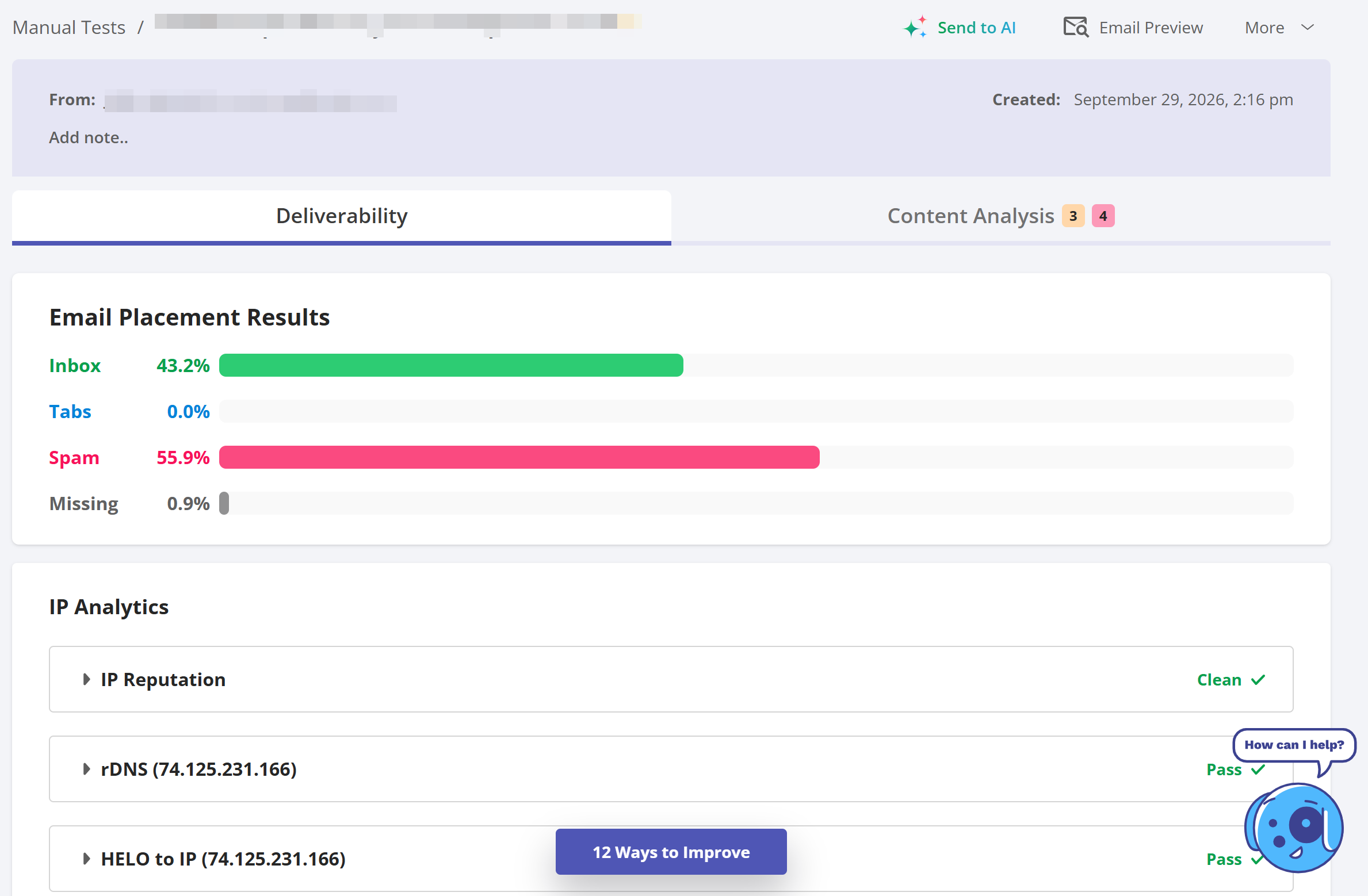 GlockApps Inbox Insight Spam Test